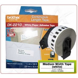 ROLLO ETIQUETAS CONTINUO BROTHER DK-2210 29mm x 30,4mts