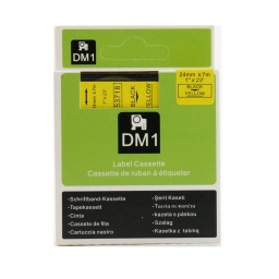 CINTA COMPATIBLE DM1 53718 24mmX7m Negro/Amarillo