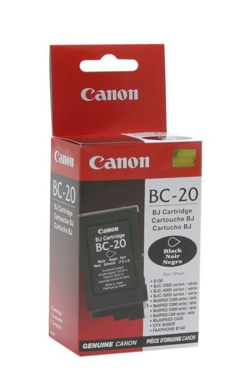 Canon BC-20 Noir - Cartouche d'encre - pour S100, BJC-200, BJC