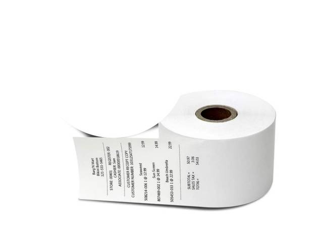 Rollo de papel térmico Compatible LW30270 de 57mm x 91m no adhesivo para impresora de tickets.