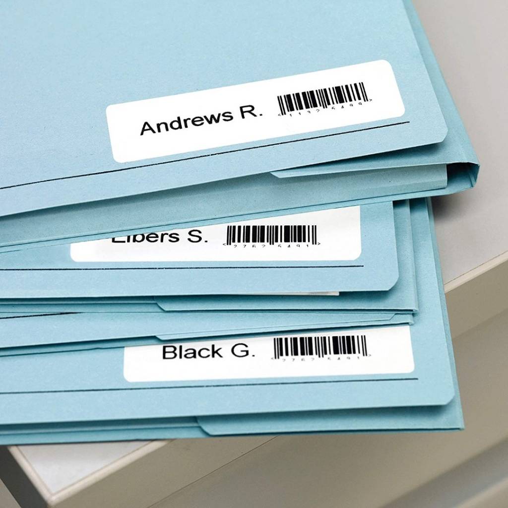 Imprima impresionantes etiquetas para carpetas de archivos, tarjetas de identificación y más