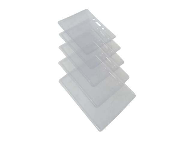 Soporte horizontal de vinilo transparente anti decolorante para tarjetas de identificación 