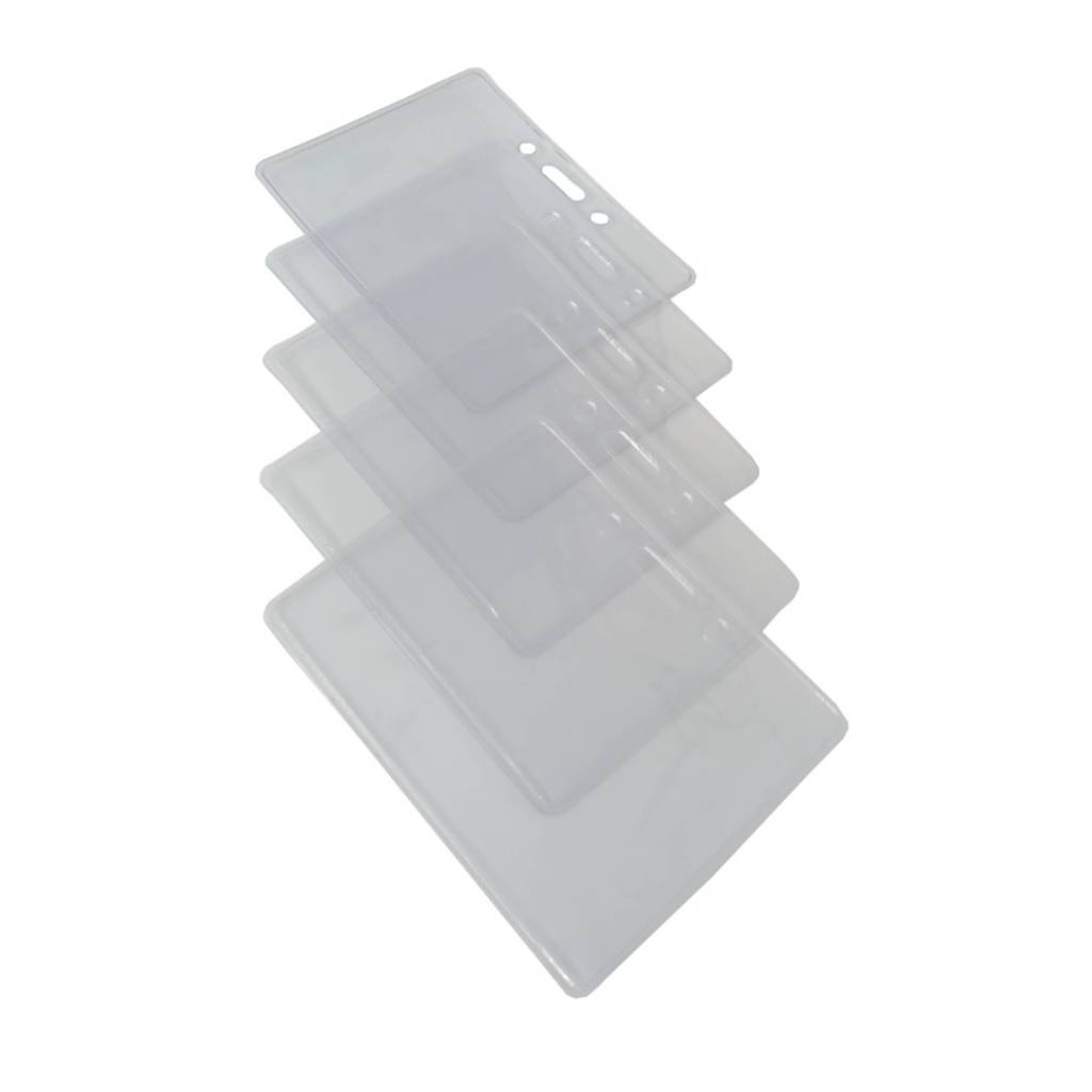 Soporte horizontal de vinilo transparente anti decolorante para tarjetas de identificación 