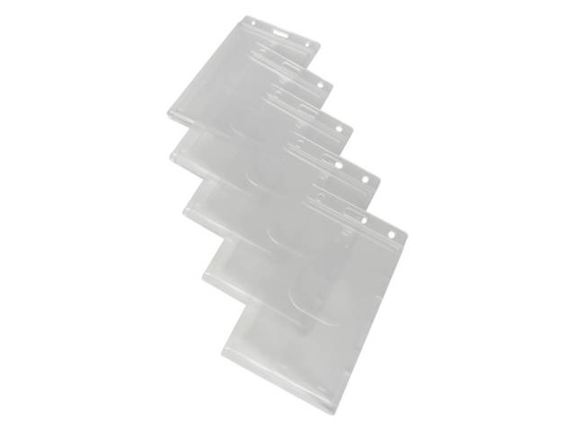 Porta tarjetas de plástico rígido transparente vertical para identificación