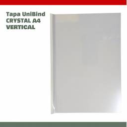 TAPA UNIBIND CRYSTAL A4 VERTICAL - SCORED