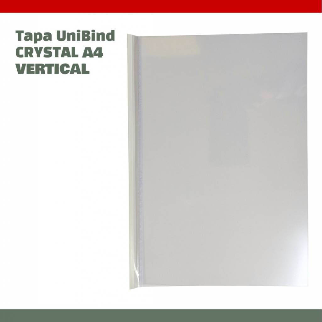 Tapa UniBind Crystal A4 Vertical - Scored