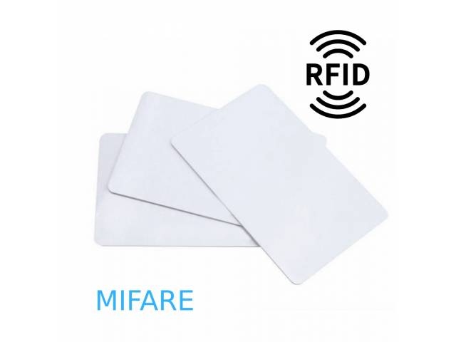Tarjetas de proximidad PVC RFID CR80 Blancas MIFARE.