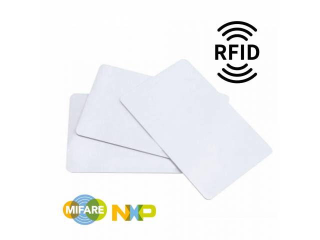 Tarjetas de proximidad PVC RFID CR80 Blancas NXP MIFARE.